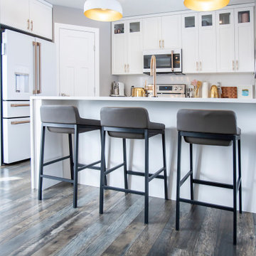 Fresh and Bright White Kitchen with Quartz Countertops