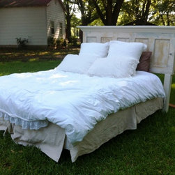 king size 5 panel vintage door headboard - Headboards