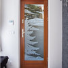 Front Door - Lake Arrowhead - Mahogany - 36" x 96" - Knob on Right - Pull Open