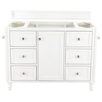 Copper Cove Encore 48" Single Vanity, Bright White, Without Top