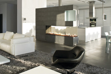 Living room - modern living room idea in Vancouver