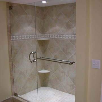 Pivot Door and Fixed Inline Panel