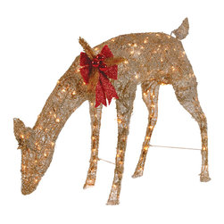 Home Accents Holoiday 35 Inch Acrylic Doe with 150 Clear Lights - Holiday Lighting