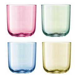 LSA Polka Tumbler Set Of 4 Assorted Pastel - Everyday Glasses