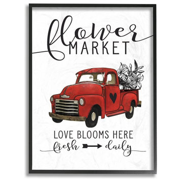 Stupell Ind. Flower Market Truck Love Blooms Framed Giclee, 11x14