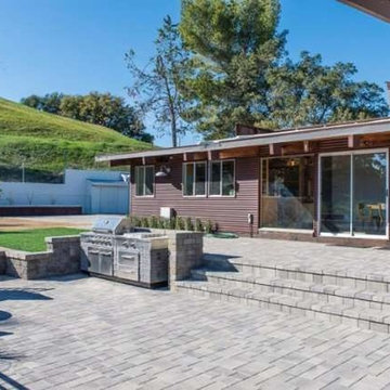 Paver patio overlooking Agoura Hills