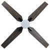 52" Ceiling Fan Lamp with Plywood Blade, White, Dia59.8", 2 Color Blades