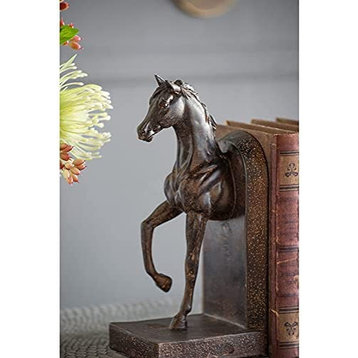 Set of 2 Trotting Horse Bookends