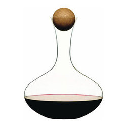 Penedes Decanter with Round Wood Closure  Penedes Decanter with Round Wood Closu - Decanters