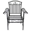 Courtyard Casual Black Steel French Quarter Outdoor Chair Set of 2