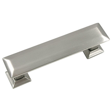 3" Pull with Back Plate - Poise - Satin Nickel