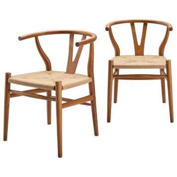 Linxia LXA-001 29"H x 22"W x 22"D Dining Chair Set, Natural