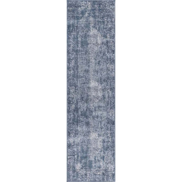 Unique Loom Ivory Woodburn Portland Area Rug, Blue, 2'2x8'0, Runner