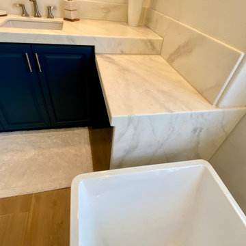 Calacatta Gold Marble Epoxy Counters | Master Bath Retreat