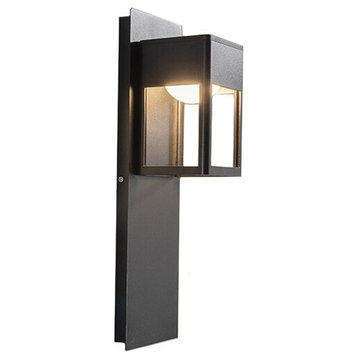 Black/Bronze Outdoor Waterproof LED Aluminum Wall Light With Motion Sensor, Motion Sensor15.7