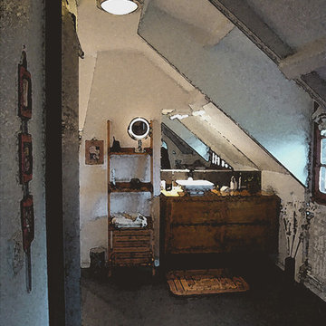 Aménagement de comble en chambre, dressing et salle de bain