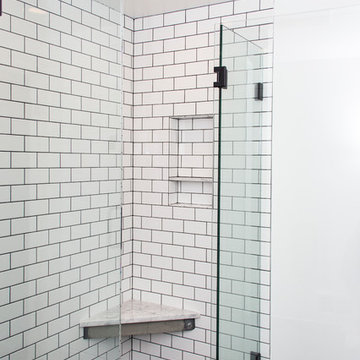 White Tile with Dark Grout
