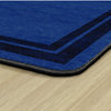 Flagship Carpets FE423-32A 6'x8'4" Double Border Blue Dark Border Rug