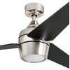 Honeywell Eamon Modern Ceiling Fan With Light and Remote, 52", Brushed Nickel