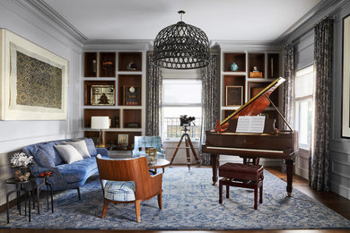 Inspiration for a transitional family room remodel in San Francisco