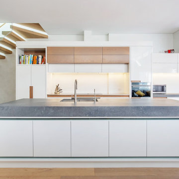 Kitchen with Rugged Concrete Benchtops