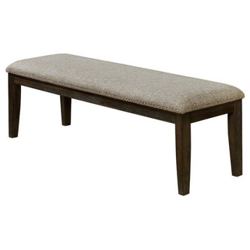 Furniture of America Lemieux Transitional Wood Padded Dinning Bench in Espresso