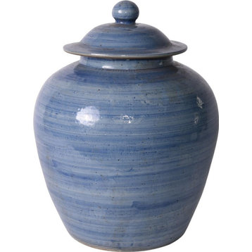 Jar Vase VILLAGE Lidded Colors May Vary Denim Blue Variable Ceramic