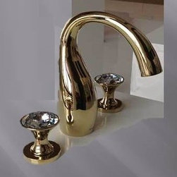 Bravat Gold Crystal Sink Faucet - Bathroom Sink Faucets