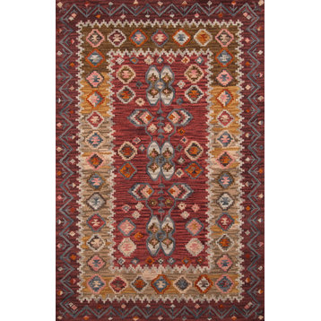 Tangier Hand-Hooked Rug, Red, 9'6"x13'6"