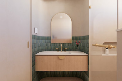 Inspiration for a scandinavian bathroom remodel