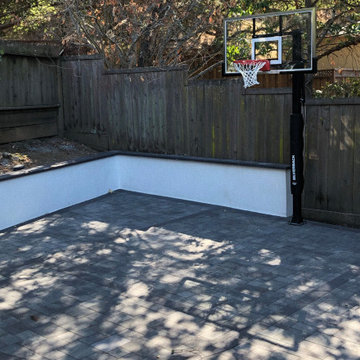 Pavers patio and basketball court
