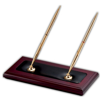 A8004, Rosewood Leather, Pen, Stand