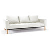 "Innovation" Cassius Q Deluxe White Leather Sofa Bed / La...
