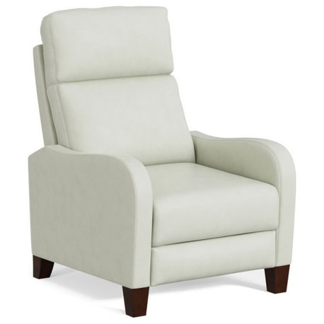Sunset Trading Dana Pushback Traditional Leather Recliner in White