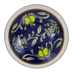 Le Souk Ceramique - Large Stoneware Serving Bowl Citronique Design - Serving And Salad Bowls