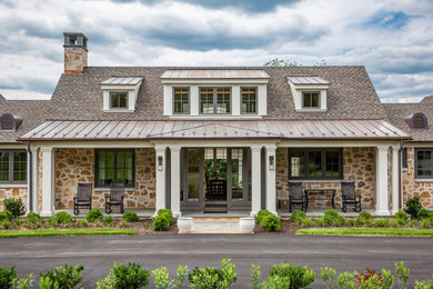 Transitional exterior home idea in Baltimore