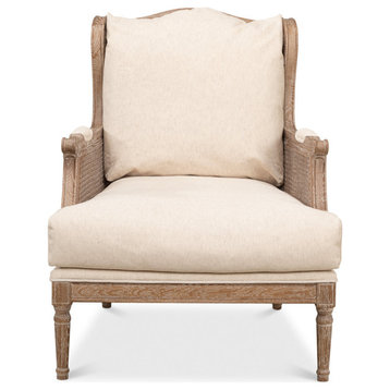 Ava Accent Chair Wingback Down Cushions