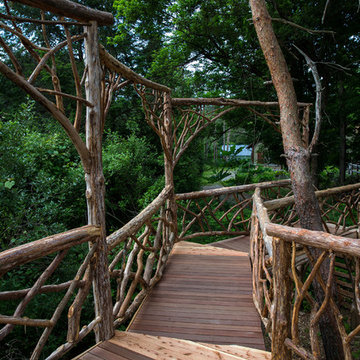 Up top in the Rustic Grape Arbor and Viewing Platform