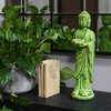 Ceramic Standing Buddha Figurine, Green