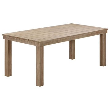 Cassie Natural Rectangular Outdoor Dining Table, 75 Inch