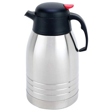 Comfort Grip Handle Maxam 2-Quart Stainless Steel Vacuum Coffee Pot