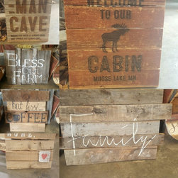 Barn wood signs. - Drawings And Illustrations