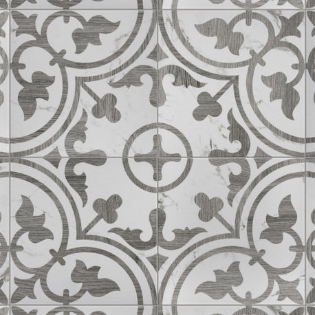 Llama Arte Loire Silver Smoke Porcelain Floor and Wall Tile