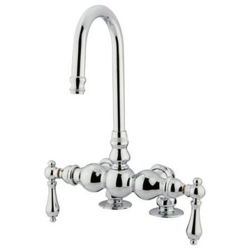Elements Of Design DT0921AL Double Handle Deck Mounted Clawfoot - Chrome