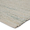 Jaipur Living Canterbury Natural Stripe White/Turquoise Area Rug, 8'x10'