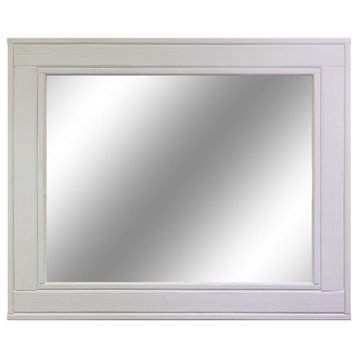 Herringbone Vanity Mirror, Bright White, 24"x30", Non-Distressed, Heavy Duty Saw