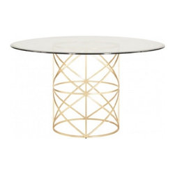 Worlds Away - Worlds Away Anderson Leaf X Motif Dining Table - Dining Tables
