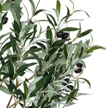 Vickerman Green Potted Olive Tree, Green, 6'