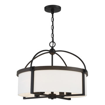 oil rubbed bronze drum shade chandelier