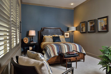 Transitional bedroom photo in Houston